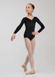 Купальник з довгим рукавом DANIELLE мікрополіамід+сітка флок, black, 140см - изображение 2
