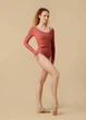 Боді розігрівочне RENE з довгим рукавом rayon rib knit, dusty rose, M - изображение 2