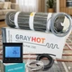 Нагрівальний мат GrayHot 0,6 м2 92W з чорним Wi fi регулятором. Комплект теплої підлоги 1,9 м2 (273 Вт) - изображение 1
