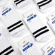 Спортивні чоловічі білі шкарпетки NiceSocks високі в смужку, 5 пар/42-45р. - зображення 2