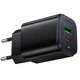 Мережевий зарядний пристрій Borofone BAS83A Star PD20W+QC3.0 (1USB-A/1C) Black - зображення 3
