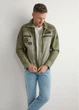 OCHNIK Чоловіча демісезонна шкіряна куртка KURMS-0405-8F XXL хакі - зображення 3