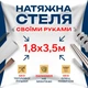 Натяжной потолок Сделай сам 1,8×3,5 м без подогрева — полный комплект для самостоятельной установки потолка без мастеров - изображение 1