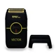 Професійний шейвер для гоління MRD PRO Vector Shaver Black ZB-999S-B з подвійною титановою сіткою Gold Titanium Foil, векторним мотором 11 500 об/хв, Li-ion акумулятором, док-станцією та USB-C зарядкою, акумуляторно-мережевий, чорний - изображение 2