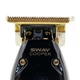 Професійний тример для окантування Sway Cooper 115 5104 з T-подібним ножем із легованої сталі, 6000 об/хв, роторний мотор, акумулятор + мережа, чорно-золотий - изображение 3