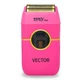 Професійний шейвер для гоління MRD PRO Vector Shaver Pink ZB-999S-P з подвійною титановою сіткою Gold Titanium Foil, векторним мотором 11 500 об/хв, Li-ion акумулятором, док-станцією та USB-C зарядкою, акумуляторно-мережевий, рожевий - изображение 6