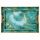 Подносы прямоугольные бирюзовые Turquoise набор 2 шт 40×30×4 см с ручками для сервировки подачи Yiwu - изображение 1