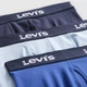 Чоловічі труси-боксери Levi's, M, 3шт , різнокольорові (синій, блакитний, темно-синій), 3-pack trunks - зображення 2