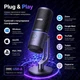 Ігровий Мікрофон для ПК UGREEN CM769 USB-A з RGB-підсвіткою і шумозаглушенням з функцією настільний мікрофон для ноутбука та USB мікрофон до пк - зображення 7