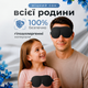 Маска для сна 3D с эффектом памяти анатомическая повязка без давления на глаза дышащая для путешествий и дома чорная Kayfovo B-1 - изображение 5