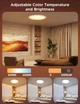 Lampa sufitowa Govee 12" Smart Ceiling Light, RGBWW + RGBIC, WI-FI/Bluetooth Biały (H80A1C01) - obraz 6