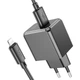 Мережевий зарядний пристрій Hoco CS11A, USB, чорний + кабель USB to Lightning - зображення 2