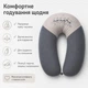 Подушка для беременных и кормления 30х190 см PAPAELLA с вышивкой, гипоаллергенная, наволочка хлопок на молнии - изображение 6