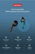 Беспроводные наушники Lenovo HT38 TWS Bluetooth, стильные наушники в кейсе с сенсорным управлением, удобная гарнитура для телефона Android / Apple - изображение 4