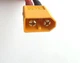 Силовий кабель живлення з роз'ємом XT60 15см 12AWG тато, силіконовий кабель 60А для акумуляторів - зображення 3