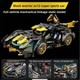 Конструктор спортивний автомобіль V12 Black Warrior 688 деталей, механічна модель суперкара з деталізацією, декоративний металевий ефект - зображення 2