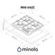 Газова поверхня на склі MINOLA MGG 61622 WH - зображення 2
