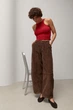 В'язана коротка майка в рубчик - червоний колір, ONE SIZE - изображение 3