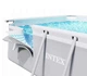 Каркасний басейн Intex 26788 + сходи та фільтр-насос, великий розмір 400 × 200 см для всієї родини, висота 100 см, серія Prism Frame Pool з посиленим каркасом, сірий - зображення 6