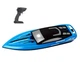 Катер на дистанционном пульте управления Racing Boat, с аккумулятором 7,4 V, для игры в бассейне или водоемах, синий - изображение 1