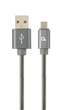 Кабель Cablexpert CC-USB2S-AMmBM-1M-BG USB 2.0 A-Micro B, 1 м, 2.1 А, премиум качество - изображение 1