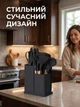 Набор кухонных принадлежностей силиконовый на подставке 19 предметов Черный с ножами и доской и полный комплект с силиконовыми крышками - изображение 3