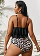 Женский раздельный купальник FS Bikini Set Ruffle High Waist топом-воланом M Коричневый (9762) - зображення 4