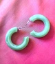 Женские сережки "Кольца" 3.8см jewelry Салатовые - изображение 7