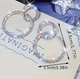 Женские сережки Вечерняя акцентная бижутерия jewelry Серебристые - изображение 2
