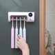 УФ стерилізатор тримач для зубних щіток Disinfection Rack 360° ультрафіолет 4 відсіки акумулятор - зображення 4