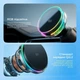 Автотримач Proove Light Crystal з магнітним кріпленням та швидкою бездротовою зарядкою 25W, сірий - зображення 5