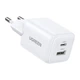 Мережевий зарядний пристрій UGREEN X514 USB-C+USB 20W GaN Fast Charger White (65006) - изображение 2