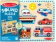 Пазл дерев'яний Melissa & Doug Транспортні засоби зі звуками 8 елементів 806134 (0681147005587) - зображення 1