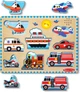 Пазл дерев'яний Melissa & Doug Транспортні засоби зі звуками 8 елементів 806134 (0681147005587) - зображення 2