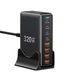 Мережевий зарядний пристрій ESSAGER Engine 320W GaN table charge 4C+4A Black (EZC320W-QJB0G-Z) - зображення 1