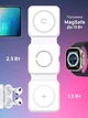 **Бездротова зарядна станція складна 3 в 1 для iPhone / Apple Watch / AirPods, магнітна MagSafe, USB Type-C, 25×7.5 см** - изображение 5