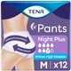 Трусы-подгузники для взрослых Tena Pants Plus Night ночные размер Medium 12 шт (7310361167124) - изображение 1