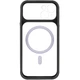 Противоударный Чехол TPU+PC GETMAN Moon Clear with MagSafe для Apple iPhone 15 (6.1") Black - изображение 3