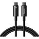 Кабель Baseus Tungsten Gold Fast Charging Cable Type-C to Type-C 240W 3m CAWJ040201 Black - зображення 1