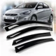 Дефлектори вікон вітровики Hyundai Accent Solaris 2010-2017 Скотч 3М Voron Glass - зображення 1