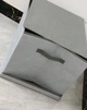 Великий органайзер для зберігання речей 50×40×33 см Білий у сіру полоску - зображення 6
