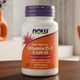 Витамин D-3 для иммунитета Vitamin D-3 Now Foods 125 мкг 5000 МЕ 120 гелевых капсул - изображение 1