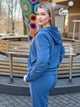Жіночий спортивний костюм "Люкс-Комфорт" блакитний 58 - изображение 3