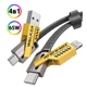 Кабель USB 4в1 WALKER C990 65W трансформер black/yellow - изображение 1