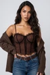 Корсет-топ 1100м103 шоколад one size - зображення 1