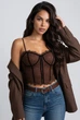 Корсет-топ 1100м103 шоколад one size - зображення 2