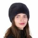 Зимняя женская шапка норковая Меховой Стиль Подковка 54-60 Синий ирис (054/A) - изображение 1