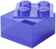 Pojemnik LEGO Klocek 4 Transparentny fioletowy z brokatem (40090800) (5711938249397) - obraz 1
