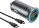 Автомобильное зарядное устройство Acefast B16 95W (USB-A+USB-C) dual port metal car charger set (P5) Metal Gray (6974316285304) - изображение 3