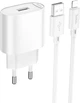 Сетевое зарядное устройство с кабелем Hoco C109A (10.5W) White (6942007656597) - изображение 1